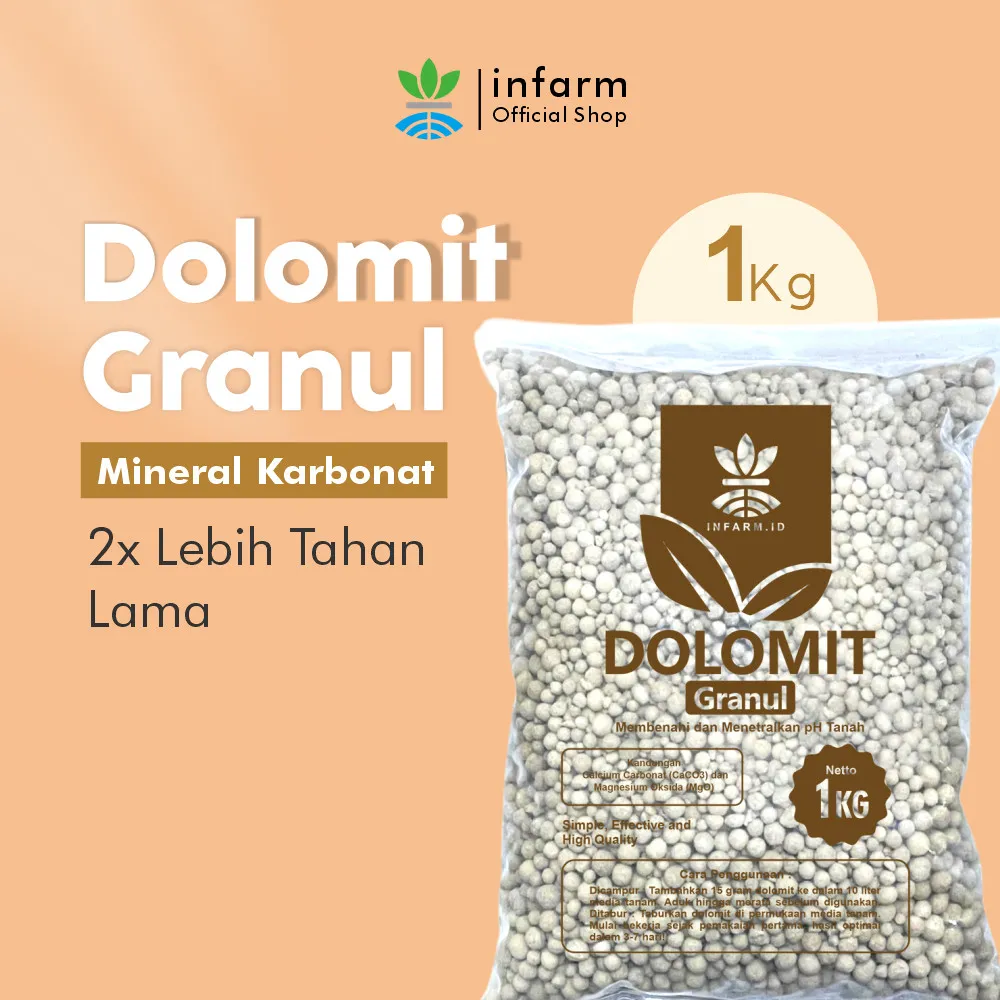 Pupuk Kapur Pertanian Dolomit Grade A 1 kg – Penetral Tanah Asam