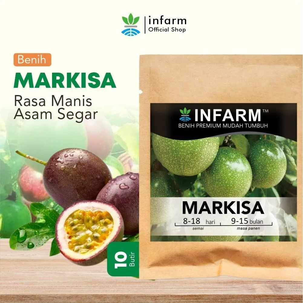 Benih Bibit Markisa Ungu Super Berkualitas – Isi 10 Biji | Infarm Seed Original
