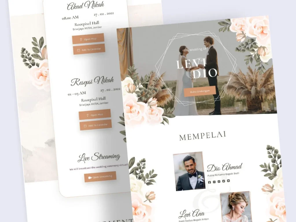 Website Undangan Tema Flora 5